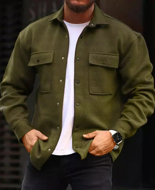 Coat Men Polo Collar Top Men Fashion Work Clothes - Image 6