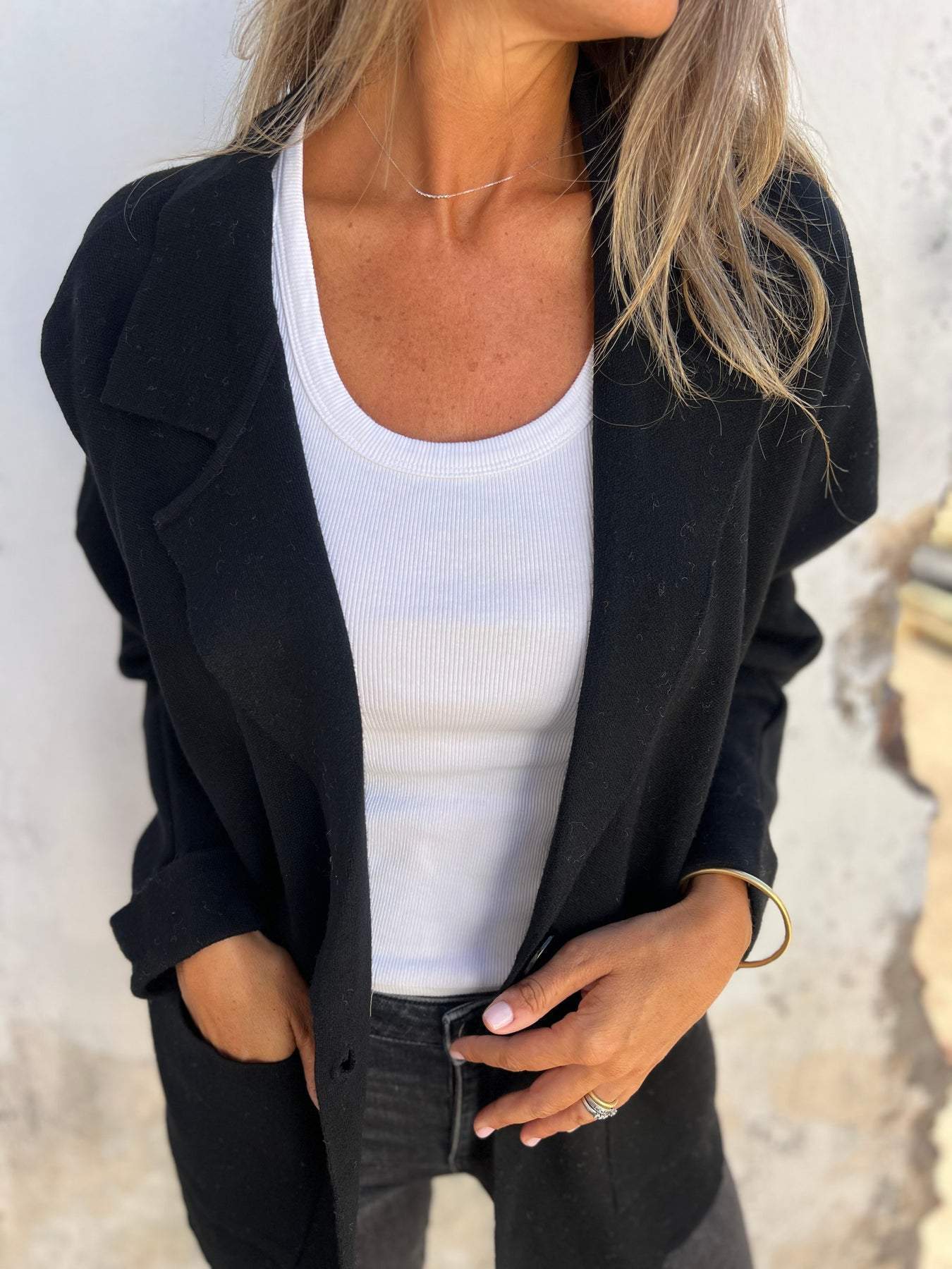 Casual Lapel Jacket With Pockets Fashion Versatile Long Sleeve Outwear Tops Coat For Womens Clothing - Image 2