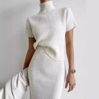 Slit Sheath Skirt Skirt Suit